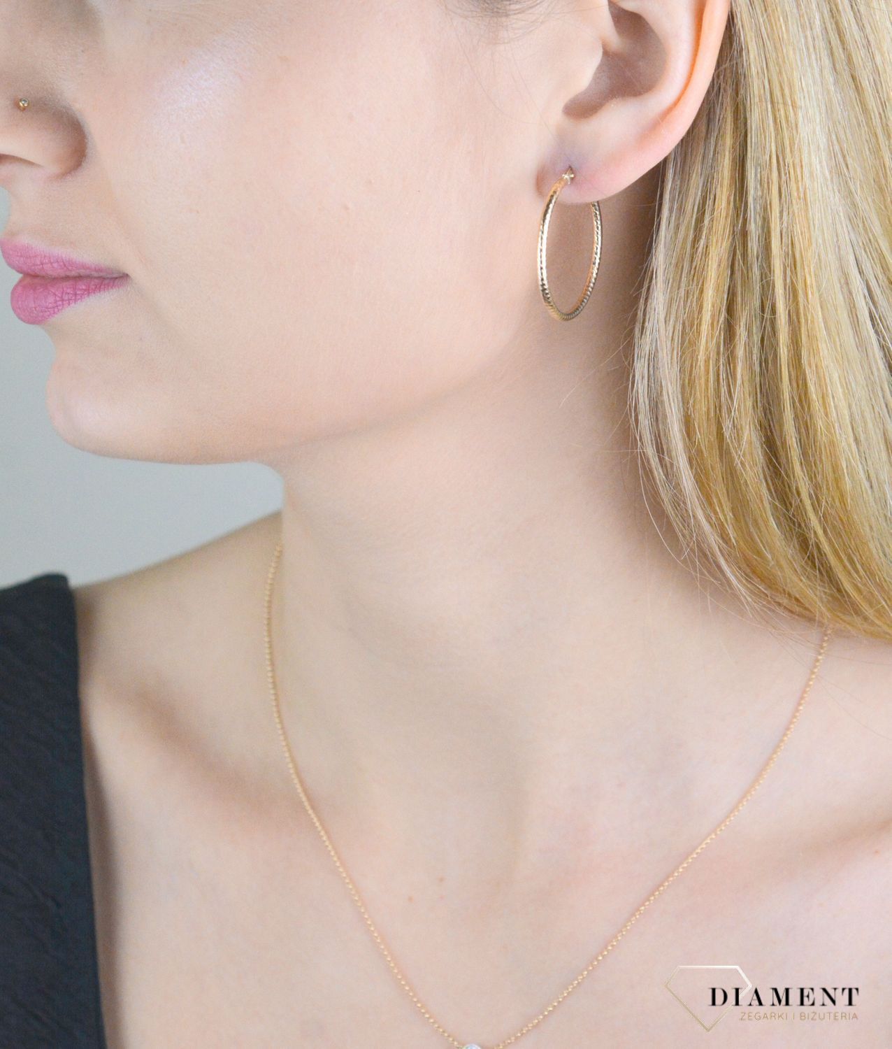 Złote kolczyki damskie 375 owalne KL 11226 375.jpg